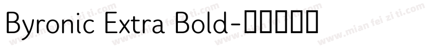 Byronic Extra Bold字体转换